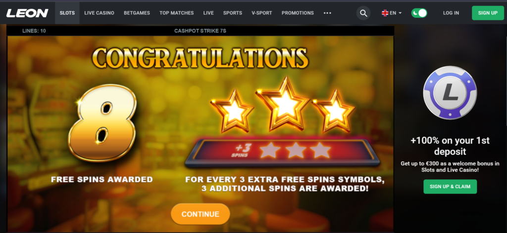 leon casino online game